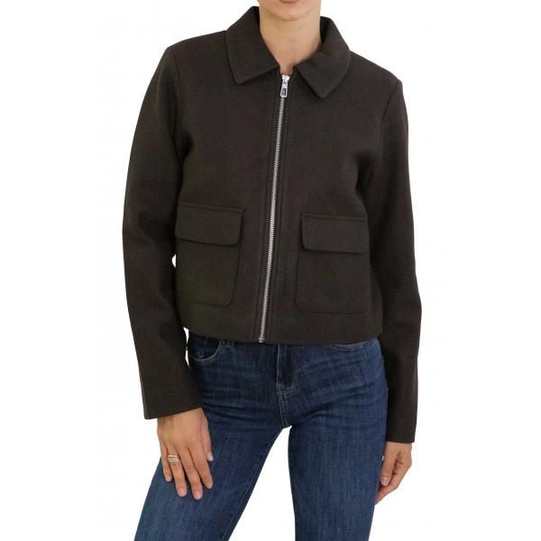 Cappotto corto con tasche, zip e colletto  Only 